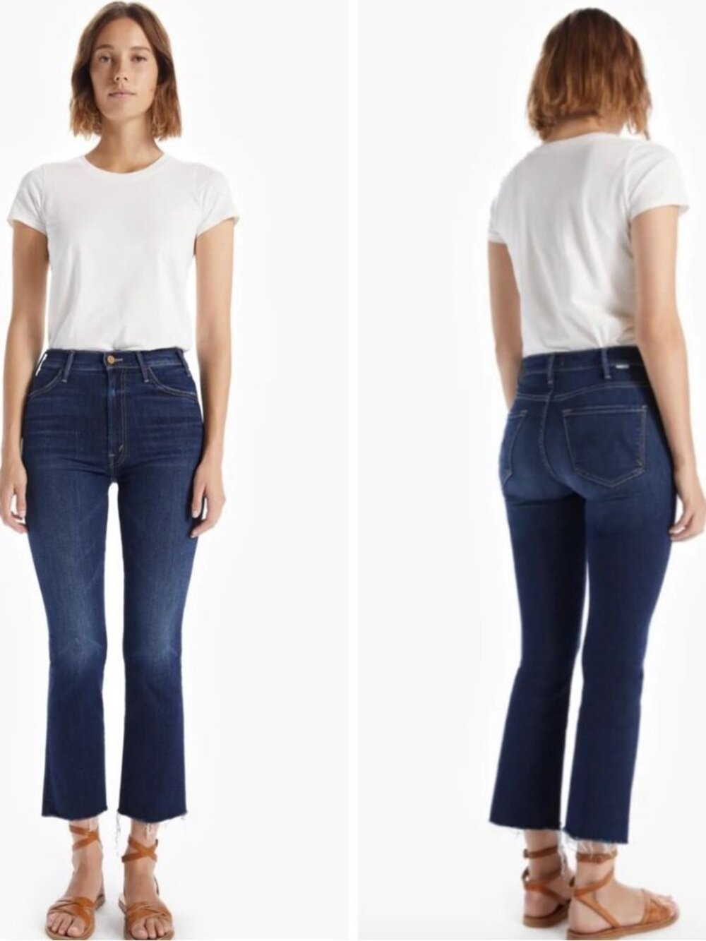 Mother Hustler Ankle Fray‎ Jeans in Teaming Up Size 25